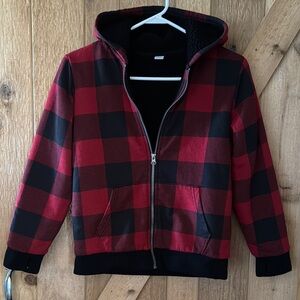 Kids Red and Black Plaid Jacket